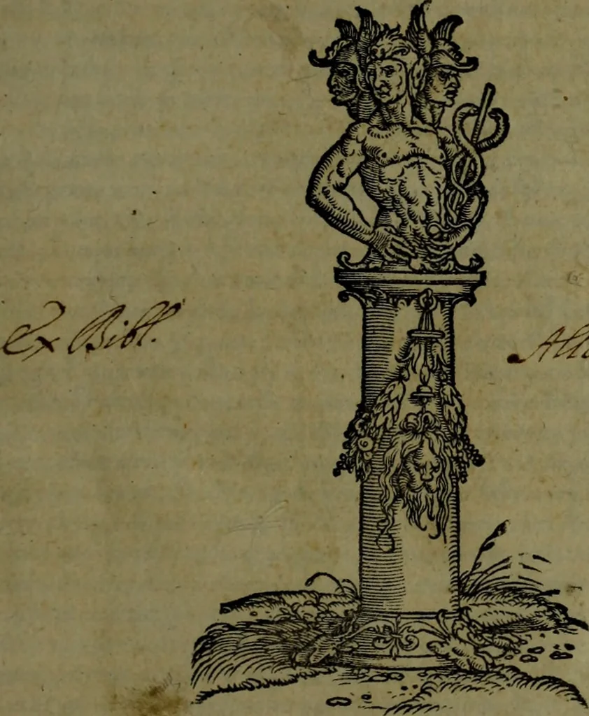 An illustration from Omrou Ilias kai Odysseia meta ts exgsios. Homeri Ilias et Vlyssea cum interpretatione. tn autn polyplokos anagnsis. Variae lectionis in utroq[ue] opere, annotatio, 1535, leaf 8
