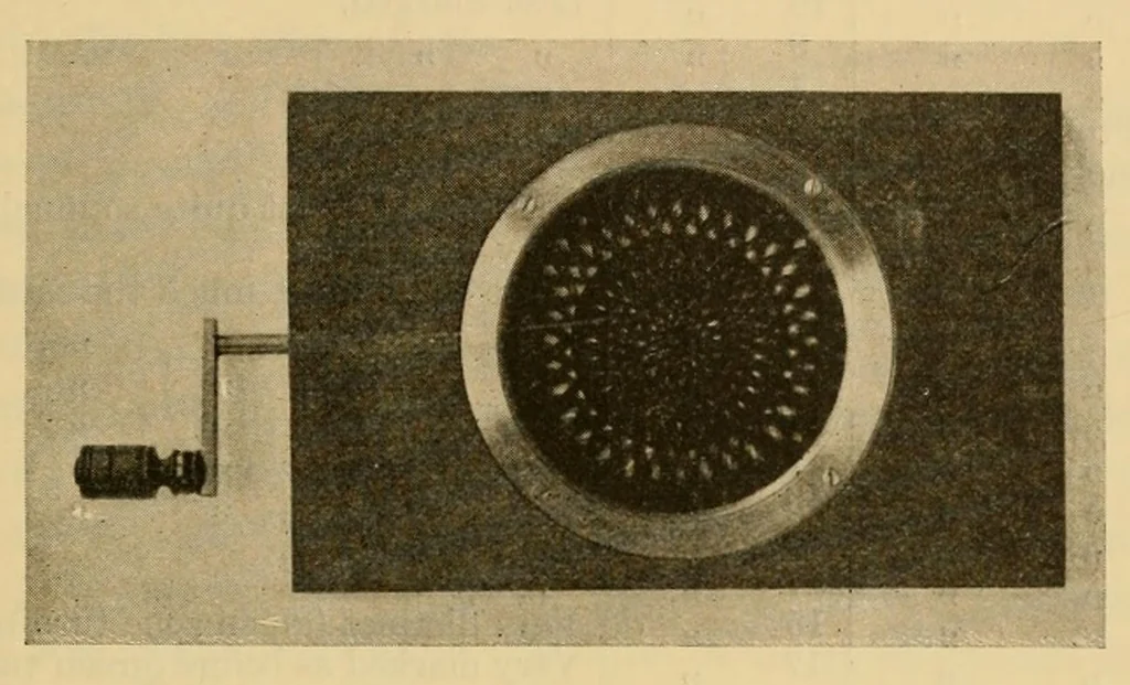An illustration from On the after-effect of seen movement, 1911, leaf 53