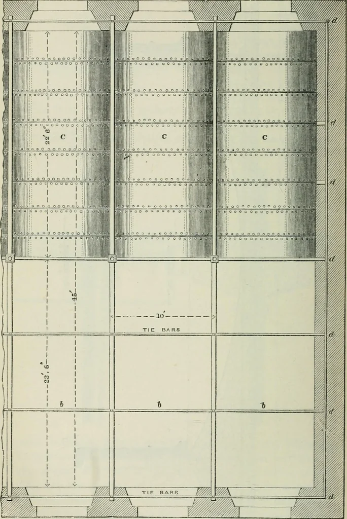 An illustration from On the application of cast and wrought iron to building purposes, 1857, leaf 185