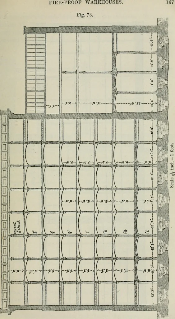 An illustration from On the application of cast and wrought iron to building purposes, 1857, leaf 188