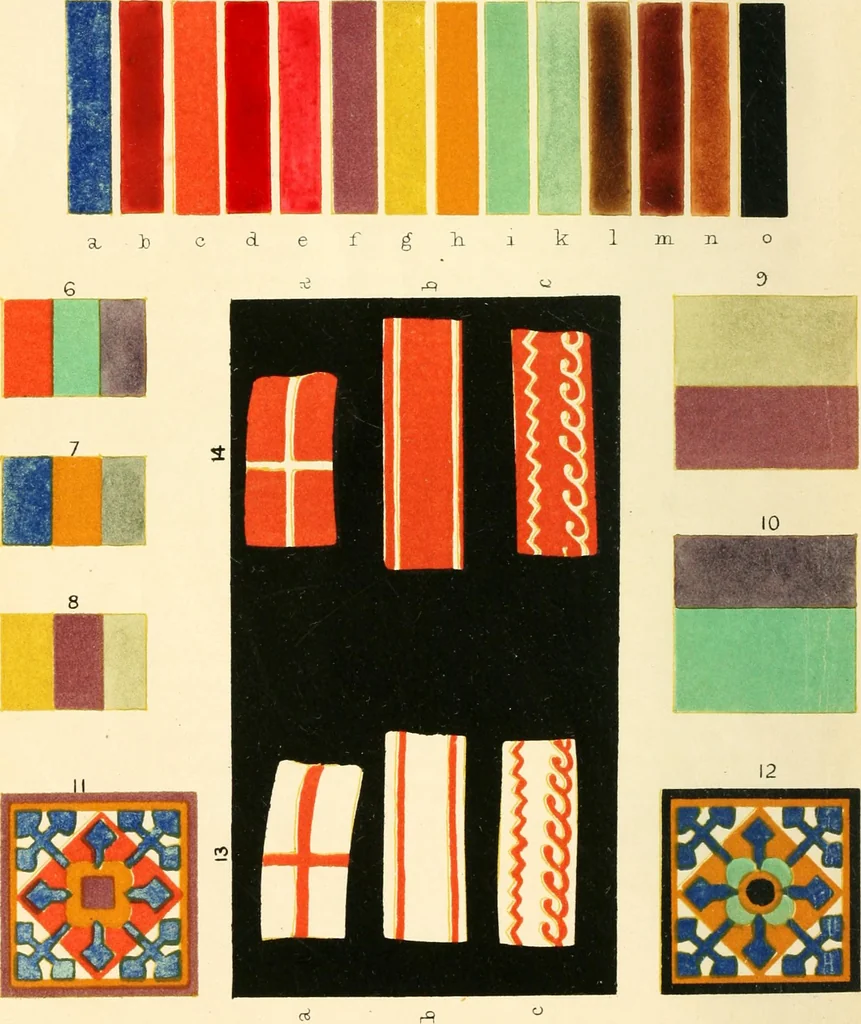 An illustration from On colour, and on the necessity for a general diffusion of taste among all classes, 1858, leaf 17