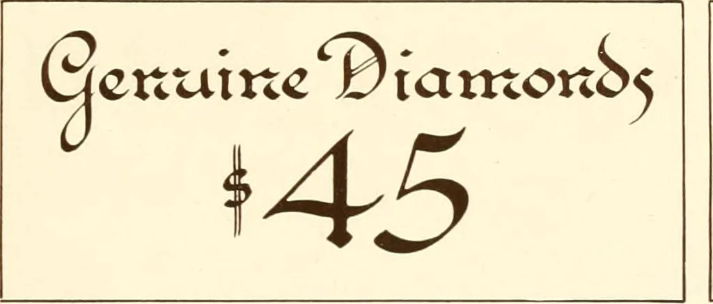 An illustration from One hundred alphabets for the show card writer; a collection of the best alphabets used by the leading show card writers, with many examples of show cards and window signs for all occasions, 1919, leaf 8