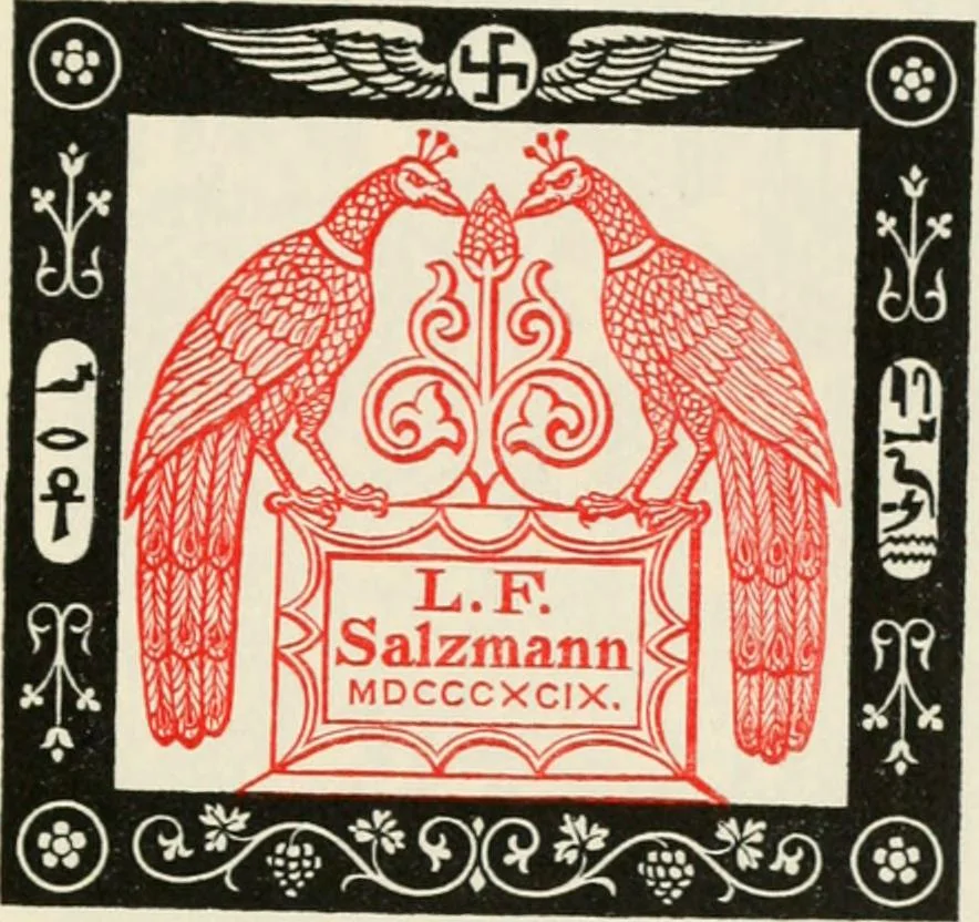 An illustration from One hundred book plates engraved on wood, 1901, leaf 104