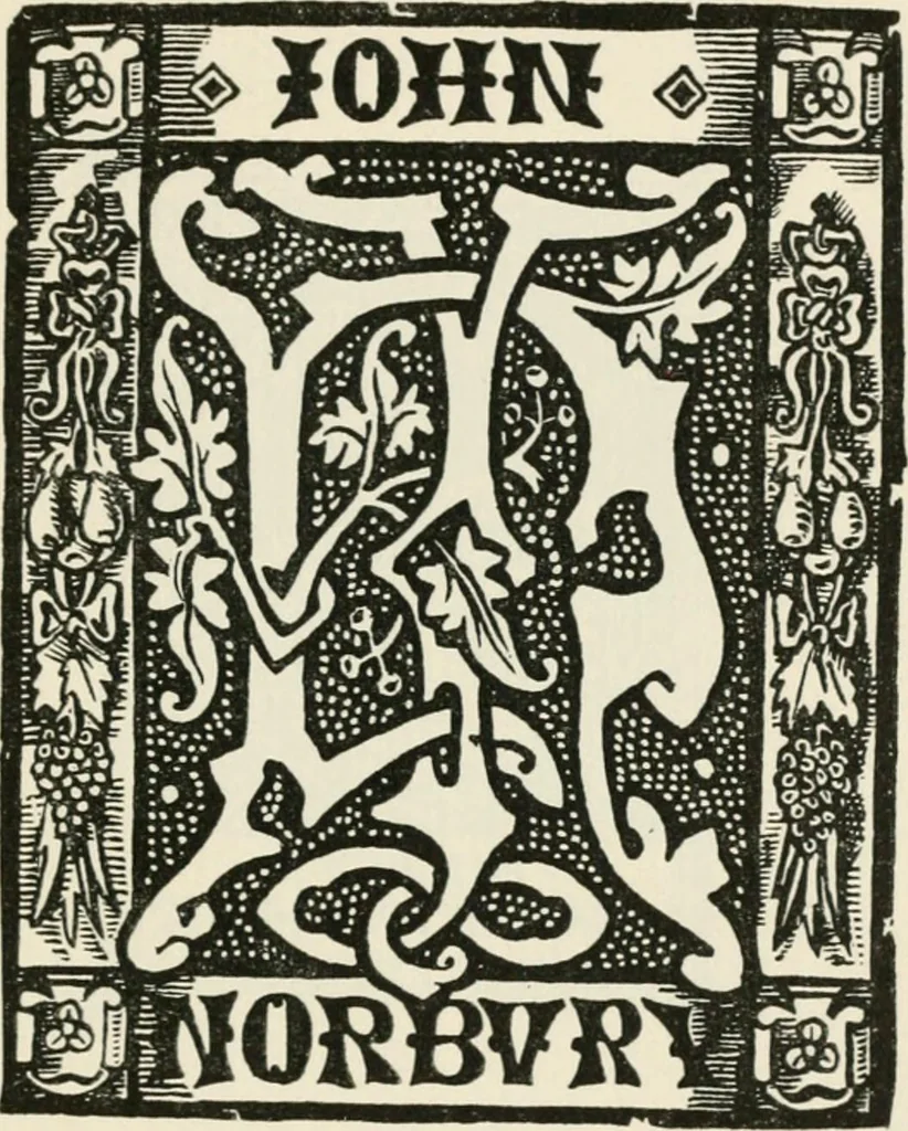 An illustration from One hundred book plates engraved on wood, 1901, leaf 108