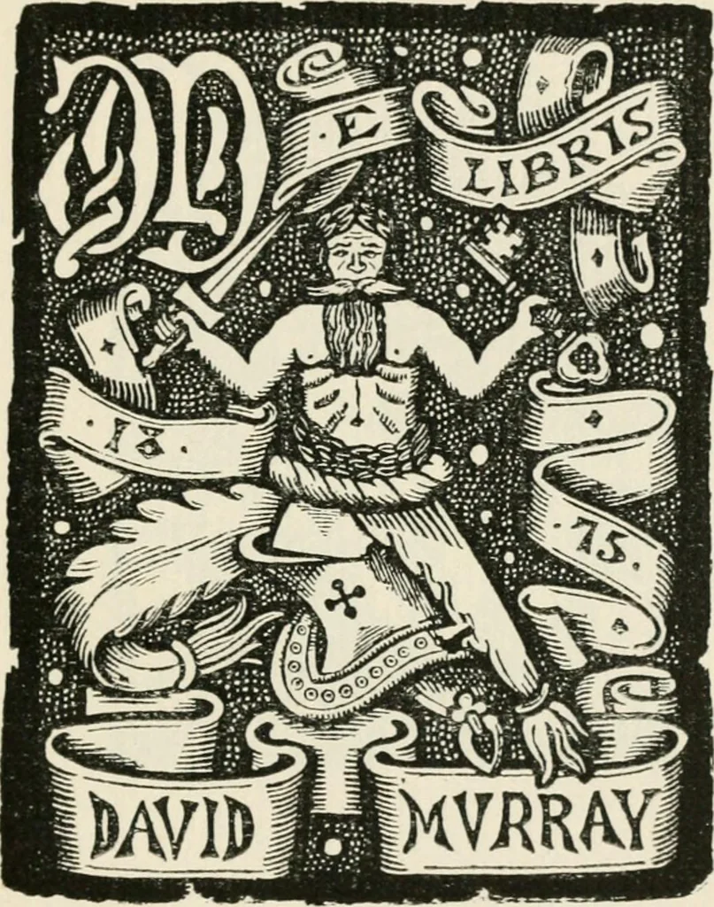 An illustration from One hundred book plates engraved on wood, 1901, leaf 112