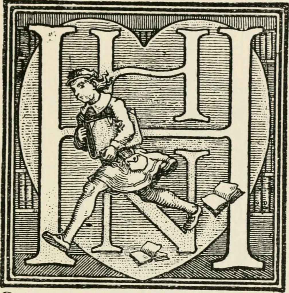 An illustration from One hundred book plates engraved on wood, 1901, leaf 130