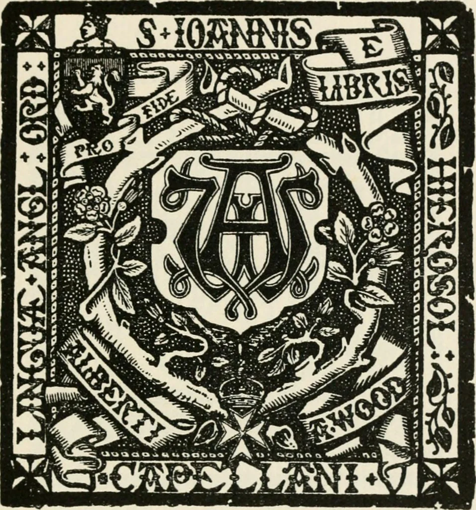 An illustration from One hundred book plates engraved on wood, 1901, leaf 166