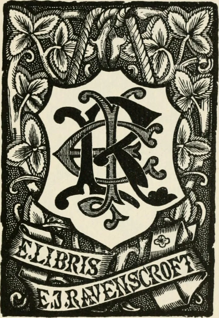 An illustration from One hundred book plates engraved on wood, 1901, leaf 174