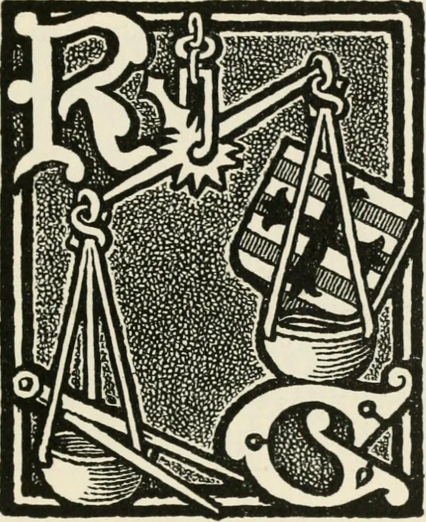 An illustration from One hundred book plates engraved on wood, 1901, leaf 188
