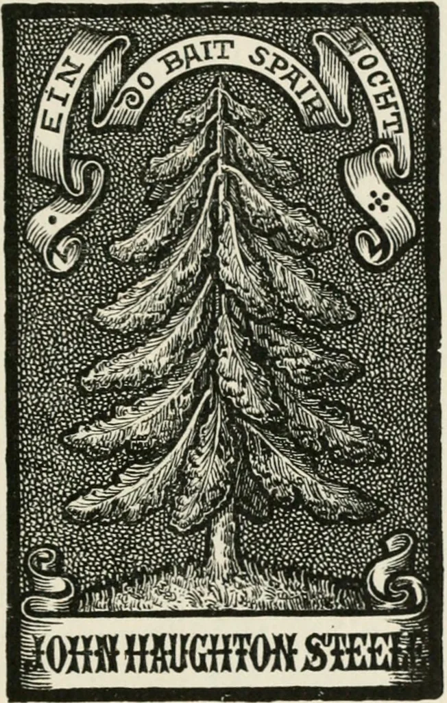An illustration from One hundred book plates engraved on wood, 1901, leaf 196