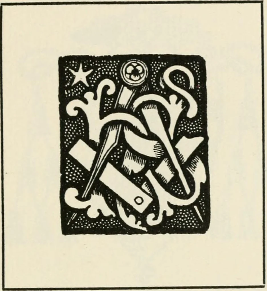 An illustration from One hundred book plates engraved on wood, 1901, leaf 200
