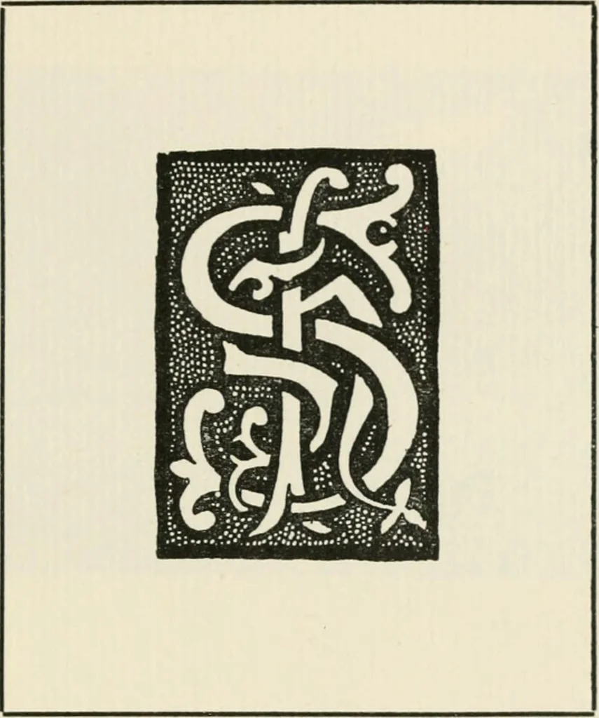 An illustration from One hundred book plates engraved on wood, 1901, leaf 206