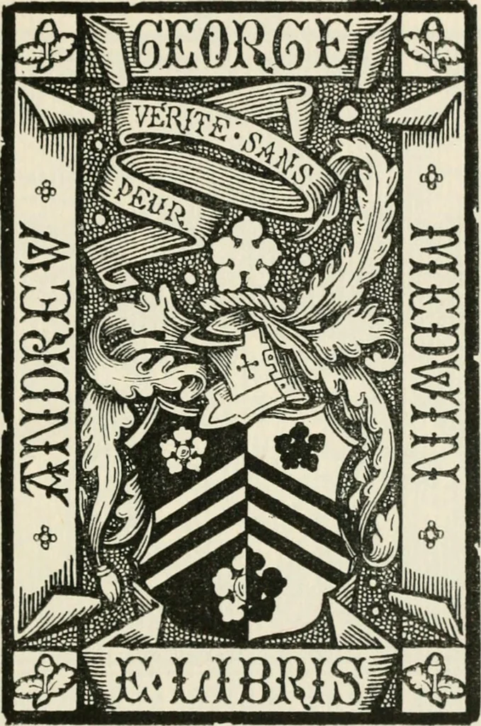 An illustration from One hundred book plates engraved on wood, 1901, leaf 42