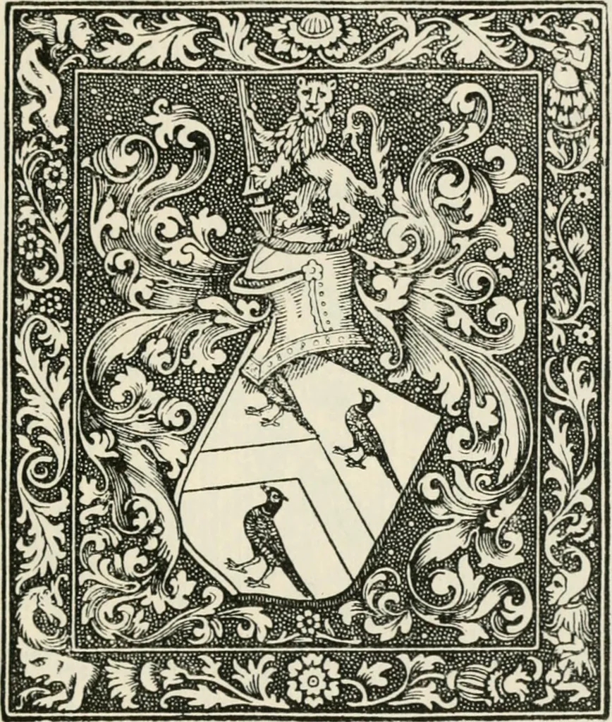 An illustration from One hundred book plates engraved on wood, 1901, leaf 46