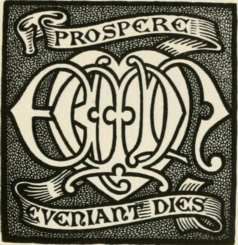 An illustration from One hundred book plates engraved on wood, 1901, leaf 60