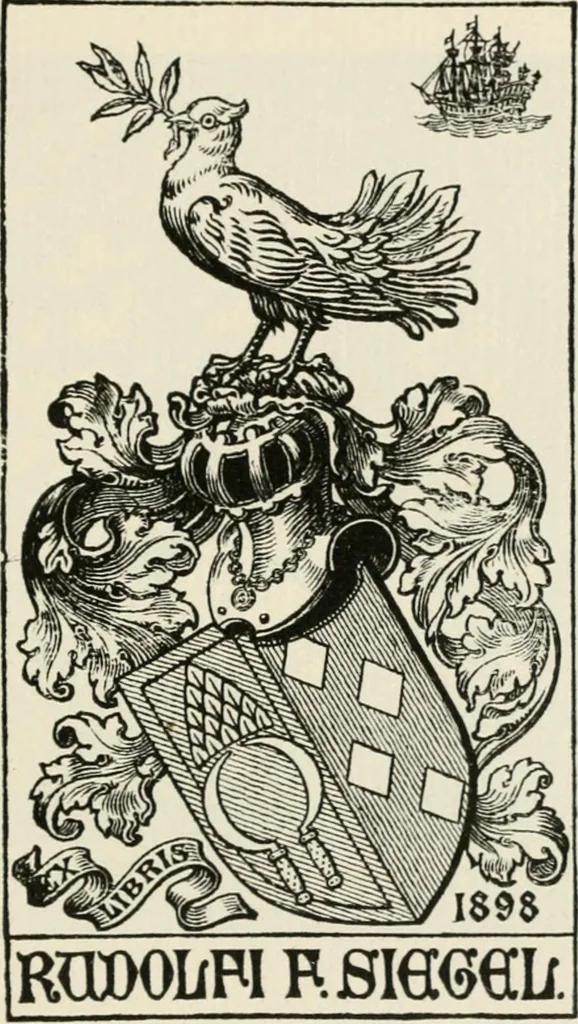 An illustration from One hundred book plates engraved on wood, 1901, leaf 62