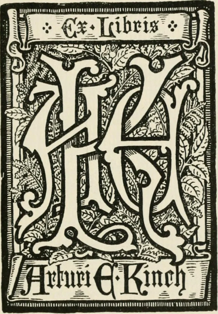 An illustration from One hundred book plates engraved on wood, 1901, leaf 76