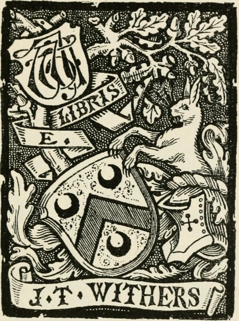 An illustration from One hundred book plates engraved on wood, 1901, leaf 82