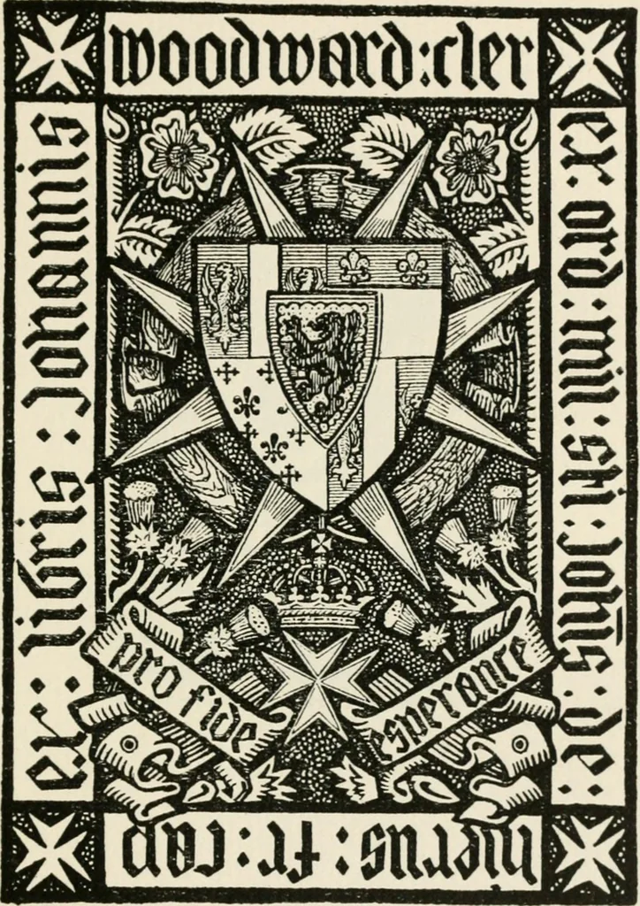 An illustration from One hundred book plates engraved on wood, 1901, leaf 98
