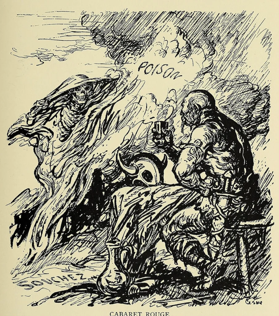 An illustration from One hundred cartoons, 1916, leaf 95