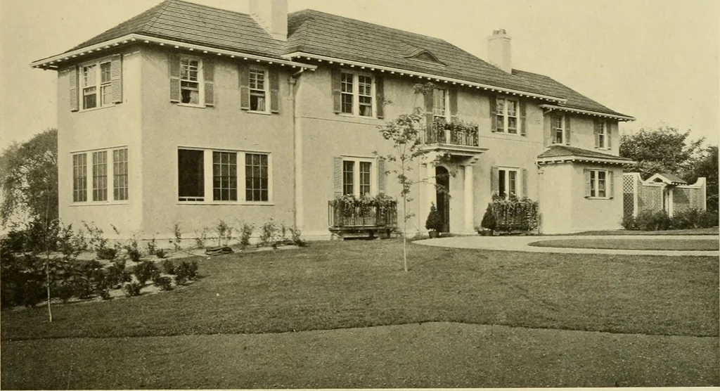 An illustration from One hundred country houses : modern American examples, 1909, leaf 196