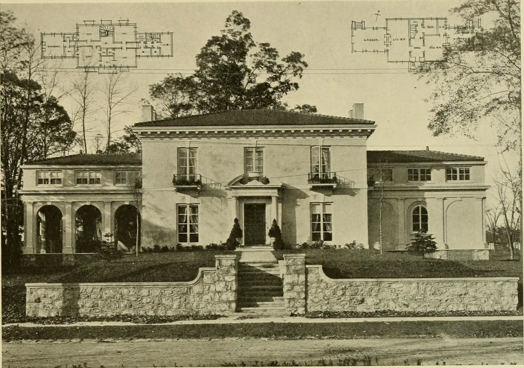 An illustration from One hundred country houses : modern American examples, 1909, leaf 198