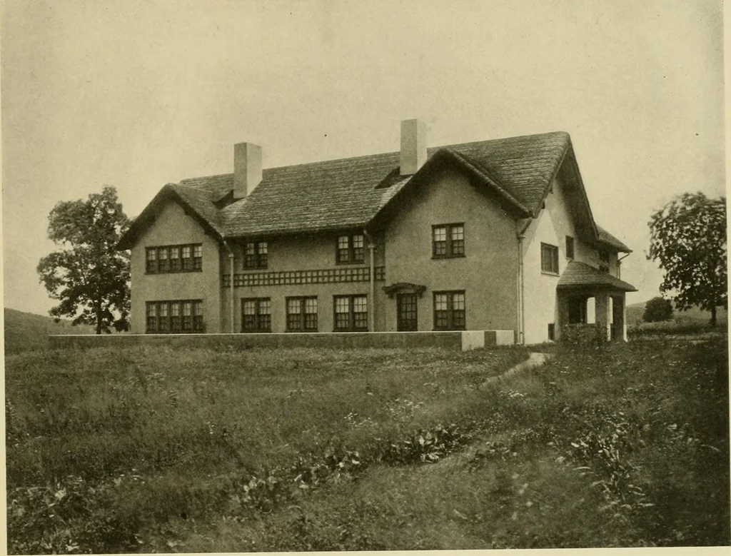 An illustration from One hundred country houses : modern American examples, 1909, leaf 216