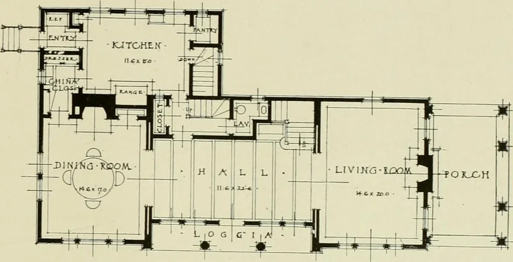 An illustration from One hundred country houses : modern American examples, 1909, leaf 274