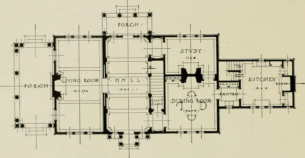 An illustration from One hundred country houses : modern American examples, 1909, leaf 275