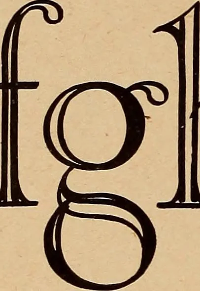 An illustration from One hundred loose leaf lessons in lettering with pen and brush; Gordon system, adapting the familiar music staff as an aid to correct alignment and construction of letters, introducing a series of alphabets for show card writing and commercial art work, 1920, leaf 73