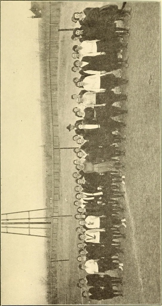An illustration from One hundred mass play games, 1921, leaf 24