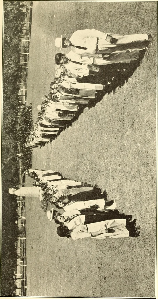 An illustration from One hundred mass play games, 1921, leaf 44