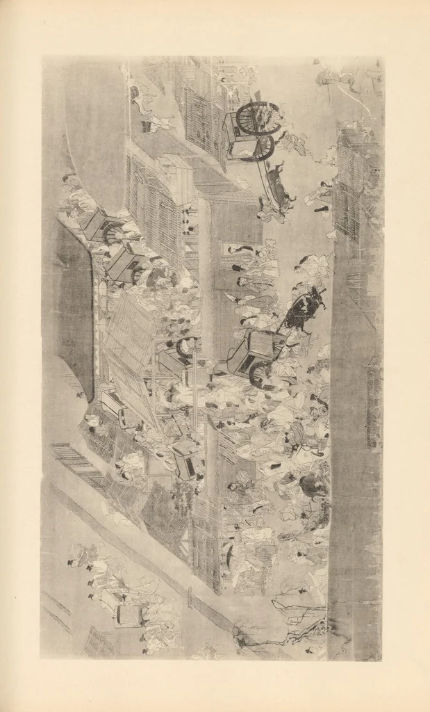 An illustration from One hundred masterpieces of Japanese pictorial art : selected by members of the faculty of the Tokyo fine art school, 1909, leaf 145