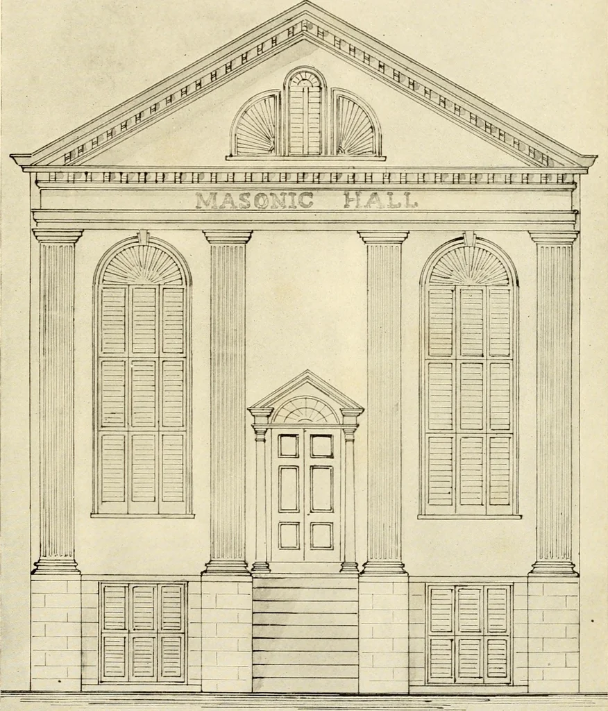 An illustration from One hundred years of masonry in the Oranges, 1809-1909., 1909, leaf 140