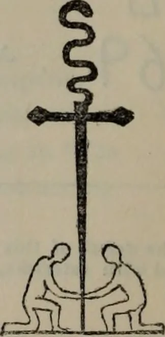 An illustration from The one primeval language : traced experimentally through ancient inscriptions in alphabetic characters of lost powers from the four continents..., 1851, leaf 189