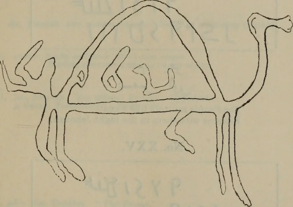 An illustration from The one primeval language : traced experimentally through ancient inscriptions in alphabetic characters of lost powers from the four continents..., 1851, leaf 206