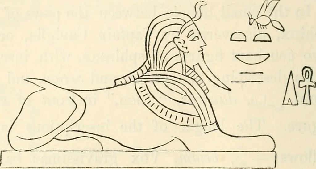 An illustration from The one primeval language traced experimentally through ancient inscriptions in alphabetic characters of lost powers from the four continents including the voice of Israel from the rocks of Sinai and the vestiges of patriarchal tradition from the monuments of Egypt, Eturia, and southern Arabia, 1851, leaf 105