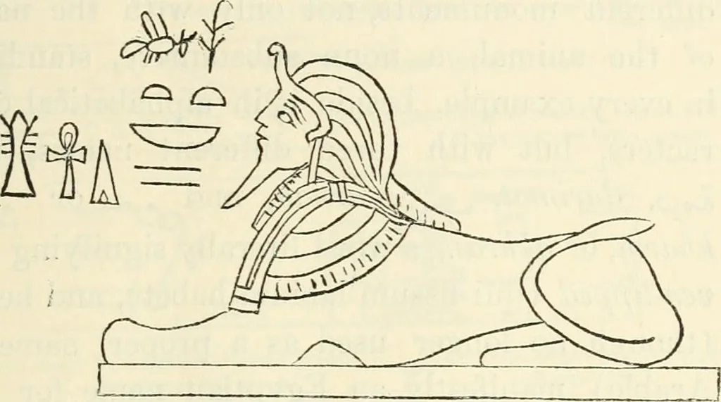 An illustration from The one primeval language traced experimentally through ancient inscriptions in alphabetic characters of lost powers from the four continents including the voice of Israel from the rocks of Sinai and the vestiges of patriarchal tradition from the monuments of Egypt, Eturia, and southern Arabia, 1851, leaf 106