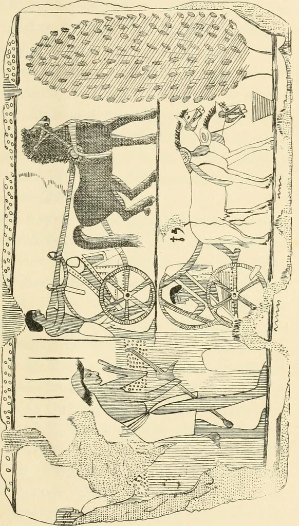An illustration from The one primeval language traced experimentally through ancient inscriptions in alphabetic characters of lost powers from the four continents including the voice of Israel from the rocks of Sinai and the vestiges of patriarchal tradition from the monuments of Egypt, Eturia, and southern Arabia, 1851, leaf 126