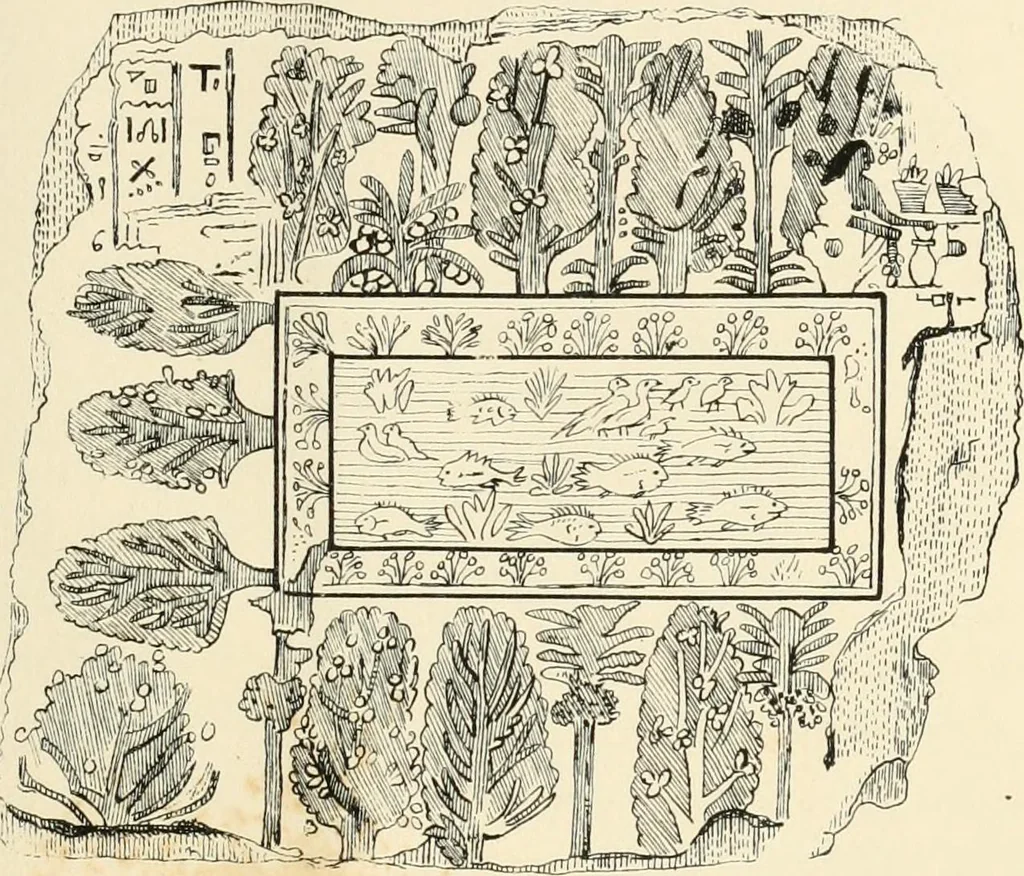 An illustration from The one primeval language traced experimentally through ancient inscriptions in alphabetic characters of lost powers from the four continents including the voice of Israel from the rocks of Sinai and the vestiges of patriarchal tradition from the monuments of Egypt, Eturia, and southern Arabia, 1851, leaf 134