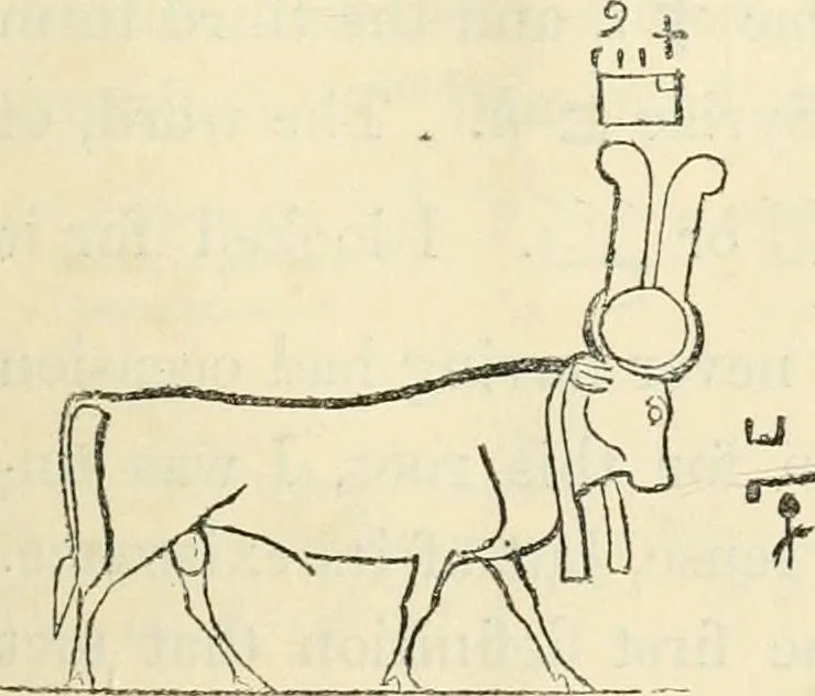 An illustration from The one primeval language traced experimentally through ancient inscriptions in alphabetic characters of lost powers from the four continents including the voice of Israel from the rocks of Sinai and the vestiges of patriarchal tradition from the monuments of Egypt, Eturia, and southern Arabia, 1851, leaf 158