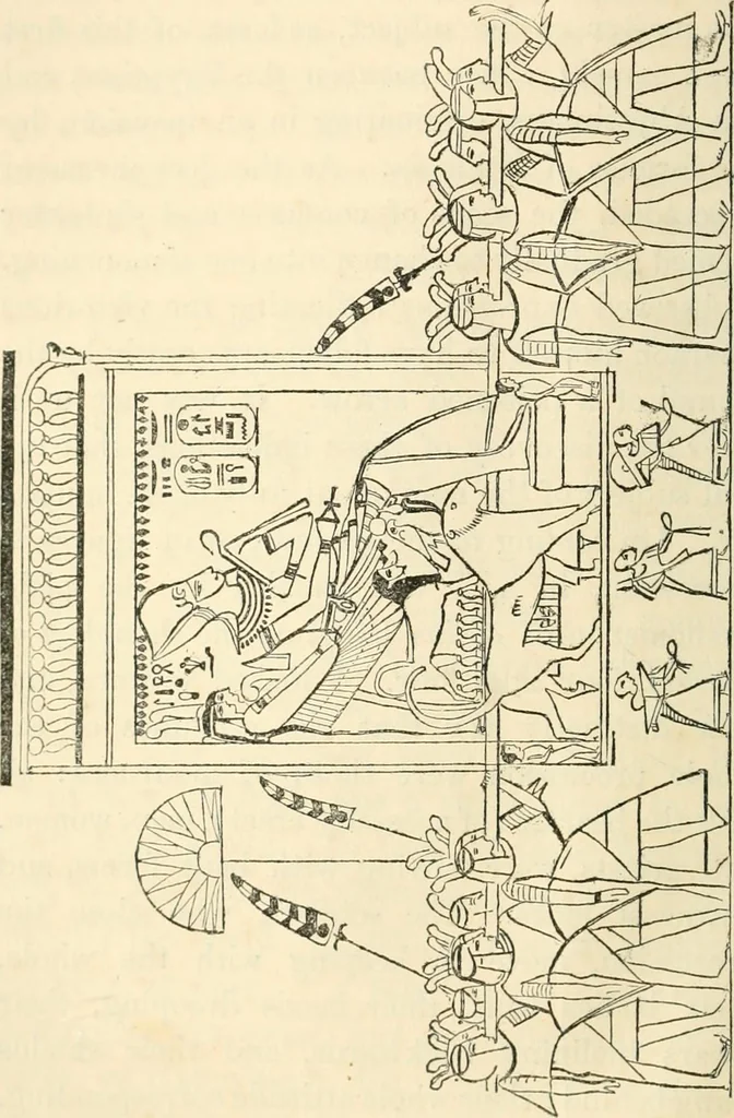 An illustration from The one primeval language traced experimentally through ancient inscriptions in alphabetic characters of lost powers from the four continents including the voice of Israel from the rocks of Sinai and the vestiges of patriarchal tradition from the monuments of Egypt, Eturia, and southern Arabia, 1851, leaf 205