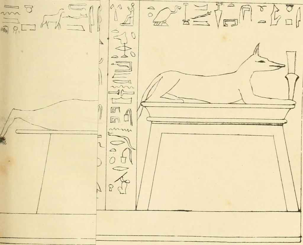 An illustration from The one primeval language traced experimentally through ancient inscriptions in alphabetic characters of lost powers from the four continents including the voice of Israel from the rocks of Sinai and the vestiges of patriarchal tradition from the monuments of Egypt, Eturia, and southern Arabia, 1851, leaf 214