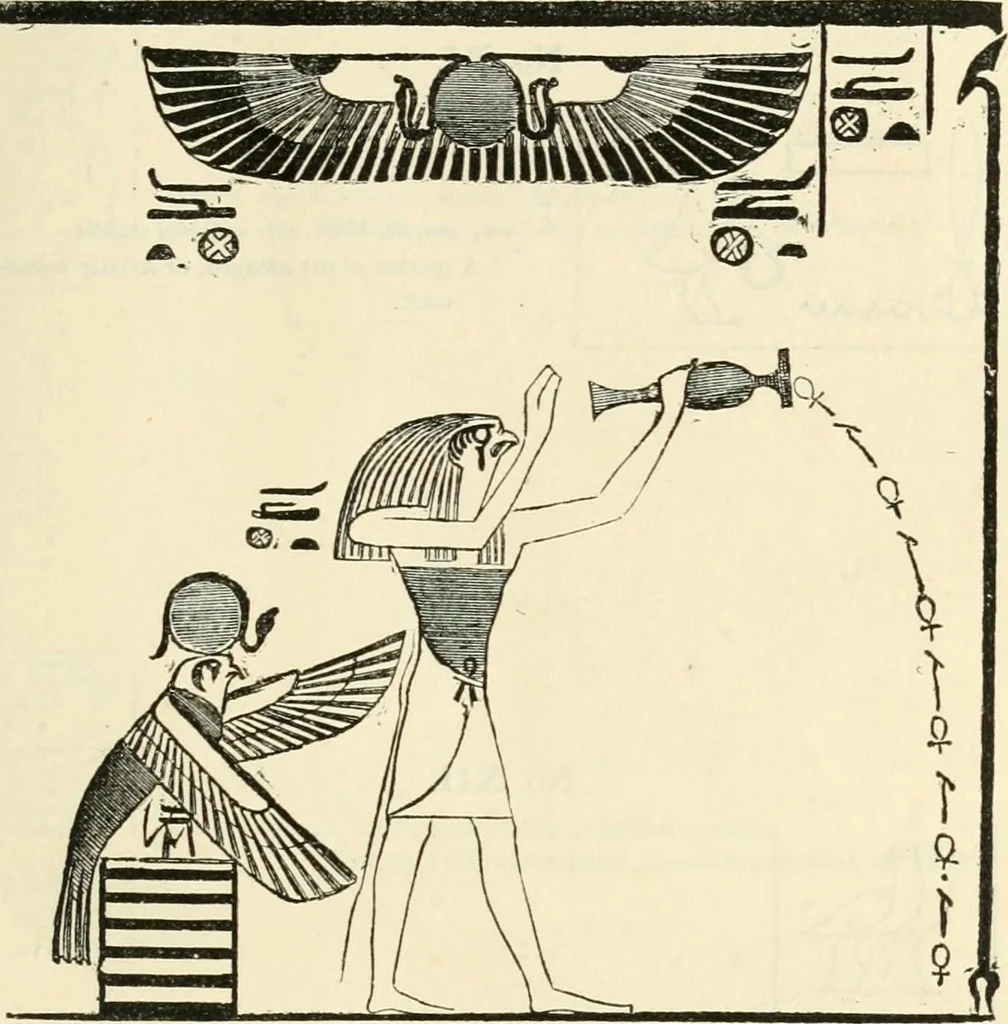 An illustration from The one primeval language traced experimentally through ancient inscriptions in alphabetic characters of lost powers from the four continents including the voice of Israel from the rocks of Sinai and the vestiges of patriarchal tradition from the monuments of Egypt, Eturia, and southern Arabia, 1851, leaf 256