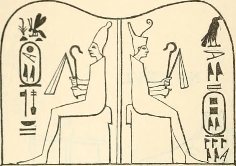 An illustration from The one primeval language traced experimentally through ancient inscriptions in alphabetic characters of lost powers from the four continents including the voice of Israel from the rocks of Sinai and the vestiges of patriarchal tradition from the monuments of Egypt, Eturia, and southern Arabia, 1851, leaf 273