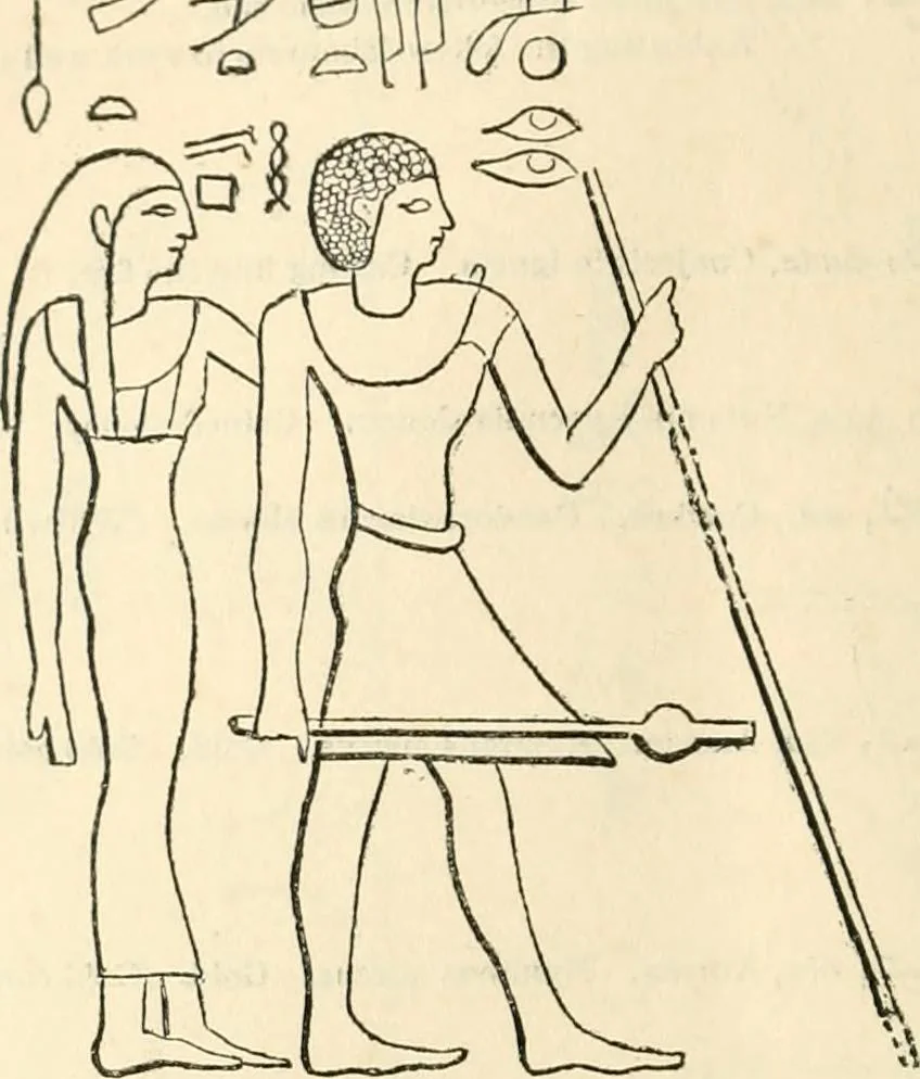 An illustration from The one primeval language traced experimentally through ancient inscriptions in alphabetic characters of lost powers from the four continents including the voice of Israel from the rocks of Sinai and the vestiges of patriarchal tradition from the monuments of Egypt, Eturia, and southern Arabia, 1851, leaf 321