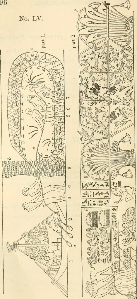 An illustration from The one primeval language traced experimentally through ancient inscriptions in alphabetic characters of lost powers from the four continents including the voice of Israel from the rocks of Sinai and the vestiges of patriarchal tradition from the monuments of Egypt, Eturia, and southern Arabia, 1851, leaf 333