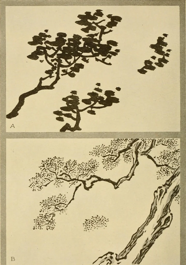 An illustration from On the laws of Japanese painting : an introduction to the study of the art of Japan, 1911, leaf 203