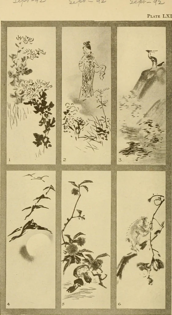 An illustration from On the laws of Japanese painting : an introduction to the study of the art of Japan, 1911, leaf 237
