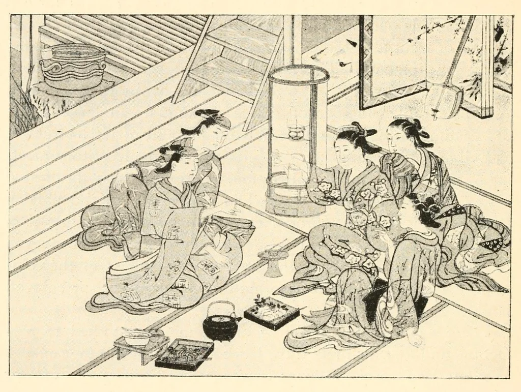 An illustration from On pastimes and amusements of the Japanese, 1899, leaf 14